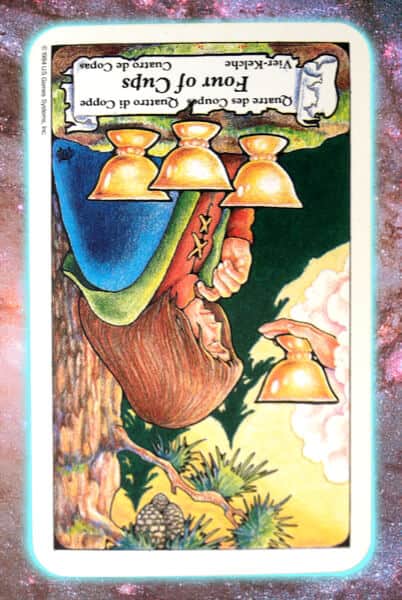 reversed four cups nine's path pleiadian tarot